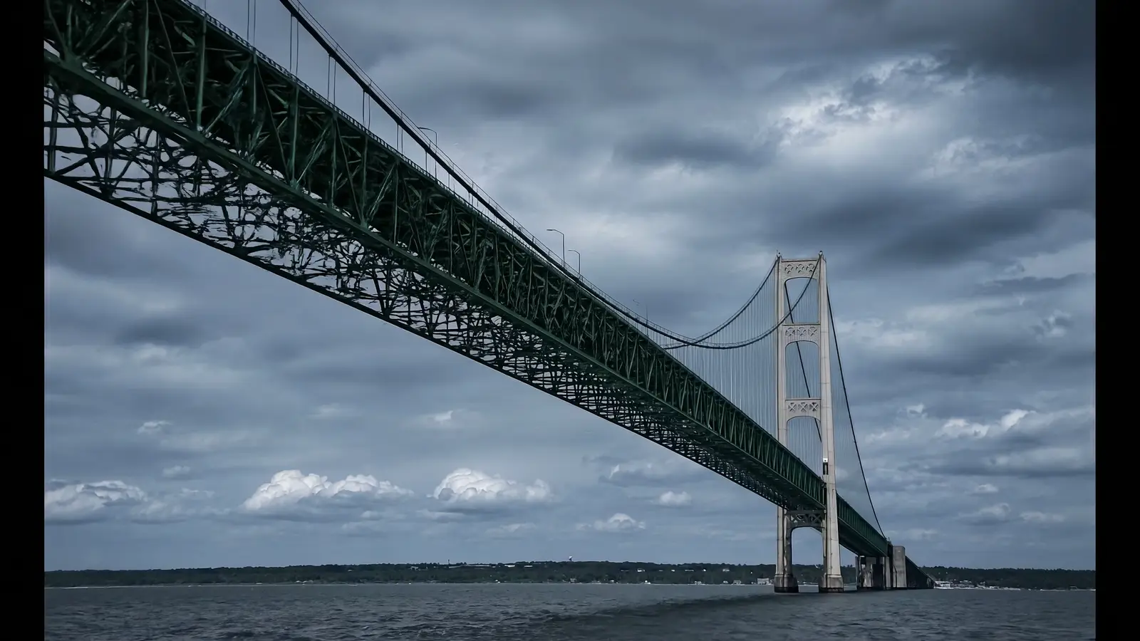 Mackinac Bridge viewed from the water
